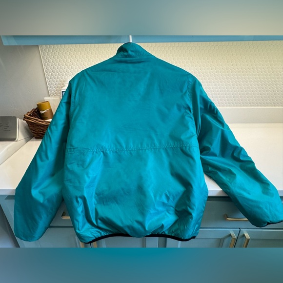 Supreme Reversible black & white Leopard Print Fleece Teal windbreaker jacket - Picture 4 of 10